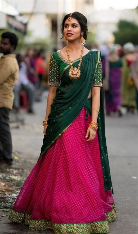 40 Half Saree Designs That Are In Trend This Year Candy Crow Lehenga Designs Simple Half