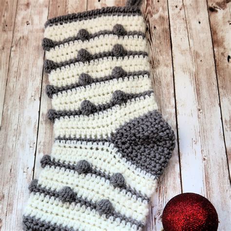 Bobble Stocking Crochet Pattern Etsy