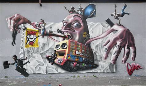 Mr Blob Surreal Street Art Urban Paintings