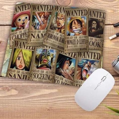 One Piece Merch Dead Or Alive Wanted Mouse Pad Anm0608 ®one Piece Merch