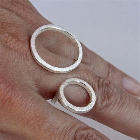Contemporary Ring 2o In Sterling Silver Etsy Silver Ring Designs