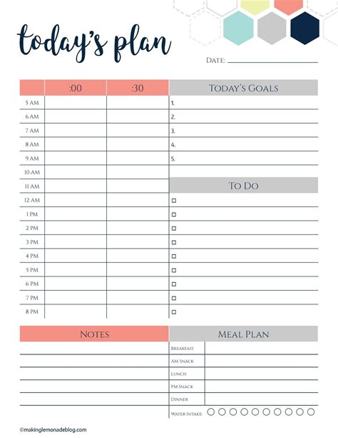 Pdf Daily Calendar With Time Slots