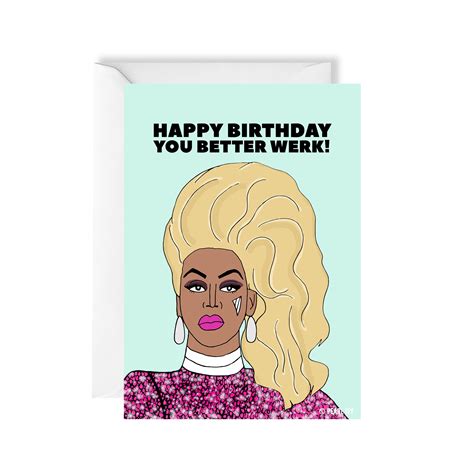 Drag Queen Birthday Card Funny Cards T For Her T Etsy