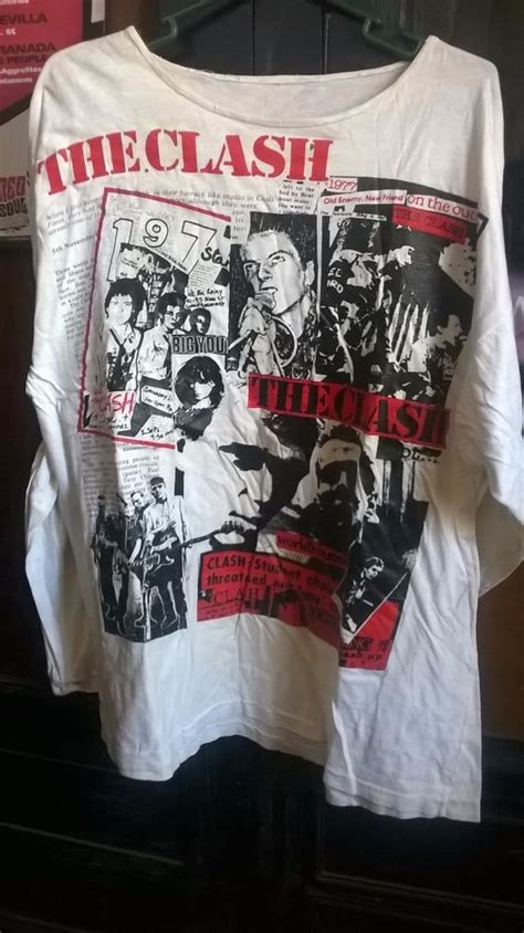 the clash mega rare vintage t shirt punk the clash rock n roll 90s shirts graphic tees