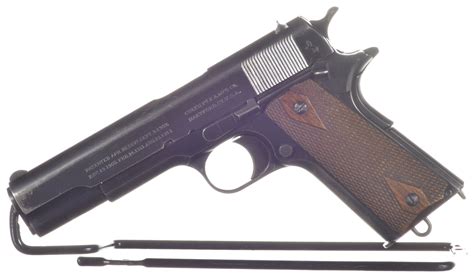 Colt Government Model Semi Automatic Pistol With Factory Letter Rock