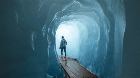 Cave Glacier Rhone Glacier Obergoms Switzerland Picture Photo