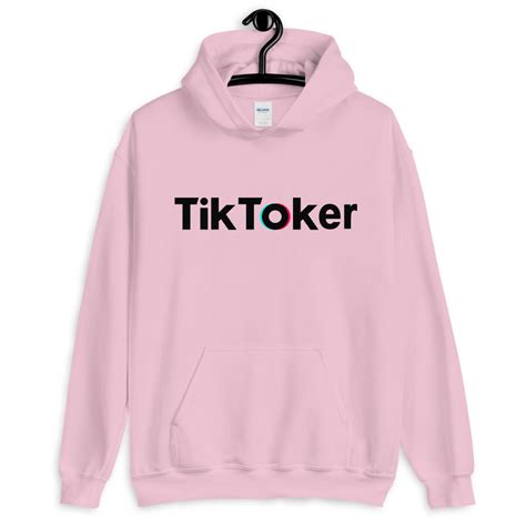 Tiktok Hoodie Pink Hooded Tiktoker Sweatshirt For Women