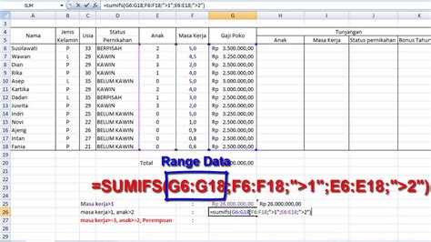 Cara Menggunakan Fungsi Matematika Sum Sumif Pada Microsoft Excel