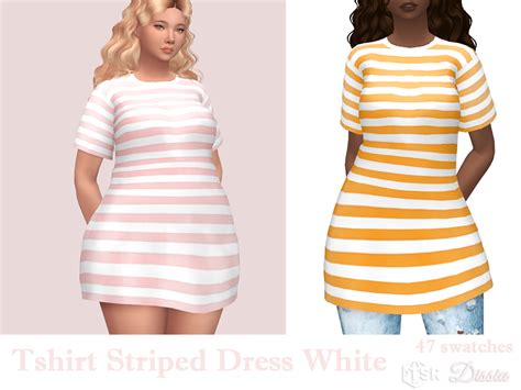 Dissia Tshirt Striped Dress White 47 Swatches Base Game
