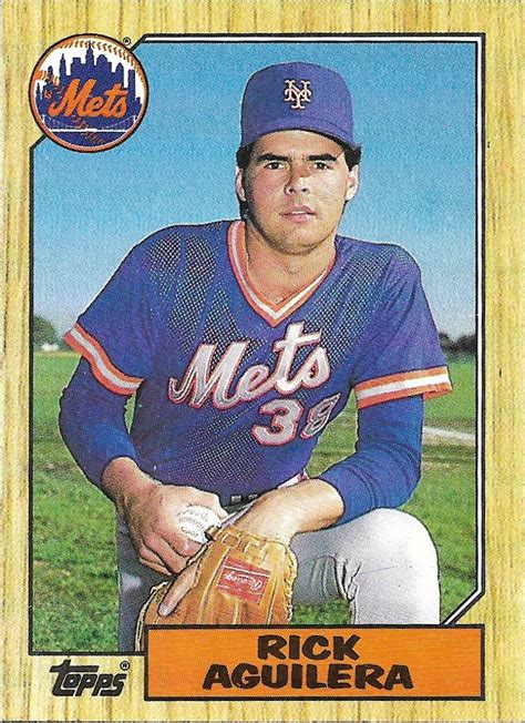 Rick Aguilera 1987 Topps 103 New York Mets Baseball Card