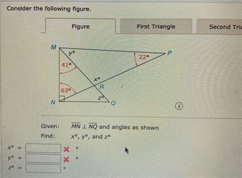 solved consider the following figure figure first triangle