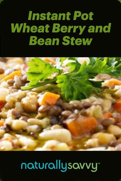 Once its cooked, rinse the wheat berry and add it to the previous mix , give it a stir ,add the bay leaf, the chicken broth or water, tablespoon of salt, put a lid on it and let it cook. Instant Pot Wheat Berry and Bean Stew in 2020 | Bean stew ...