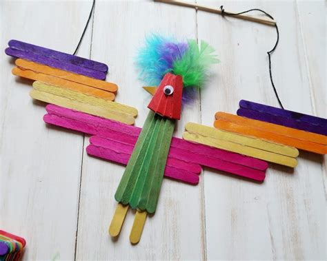 3 Bird Themed Rainbow Lolly Stick Crafts Someones Mum Lolly Stick