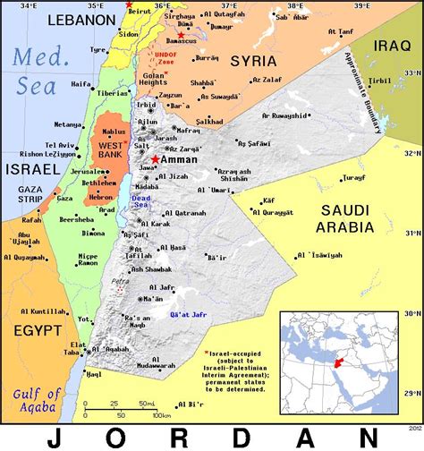 Ürdün haritası ve ürdün uydu görüntüleri. (Ürdün)Amman Amman harita jo jo - Map