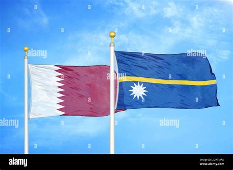 Qatar Nauru Flag Hi Res Stock Photography And Images Alamy