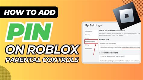 How To Add A Pin In Roblox Parental Controls Youtube