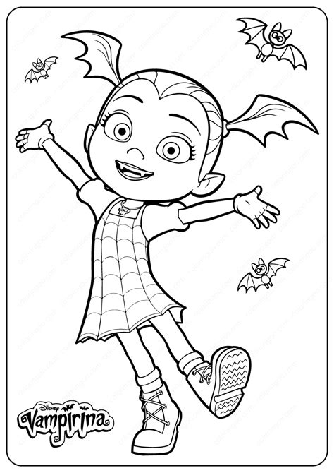 Coloring Page Vampirina Love Coloring Pages Disney Coloring Pages