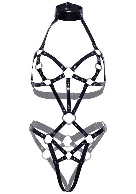 whip appeal harness teddy sexy lingerie leg avenue