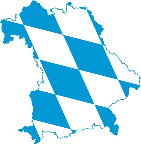 Flag Map Of Bavaria Germany Map Map Flag