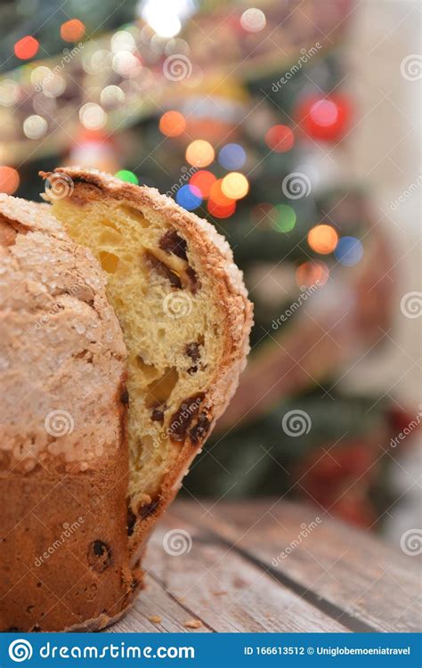 Panettone Christmas Traditional Italian Pie For Celebration And Party