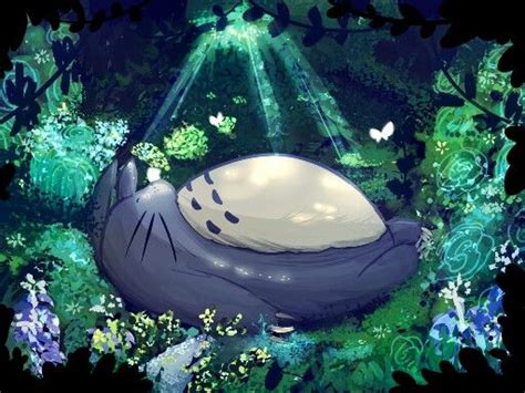 Sleeping Totoro In 2020 Totoro Studio Ghibli Fanart Ghibli Art