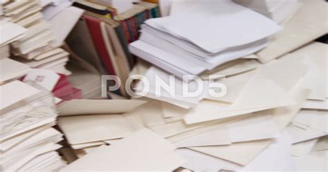 Many Papers On Table In Print House Stock Footageprinttablepapers