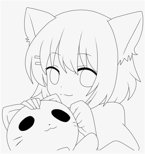 Anime Maid Neko Girl Coloring Pages Sketch Coloring Page
