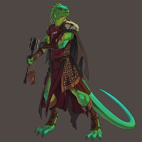 Pettifog Draws Things — This Is Zzadrix The Lizardfolk Grave Cleric
