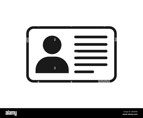 Identification Card Icon Id Card Icon In Flat Style Vector
