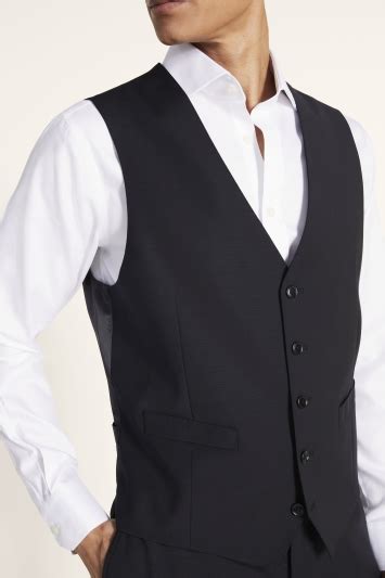 Performance Tailored Fit Black Waistcoat
