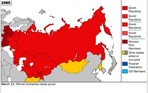 Animated Map Of The Soviet Union Showing The Independent States And