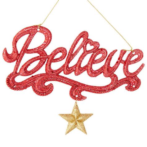 Red Believe Christmas Ornament Happy Holidayware