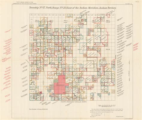 Plat Map Of A Portion Of The Cherokee Nation The Gateway To Oklahoma