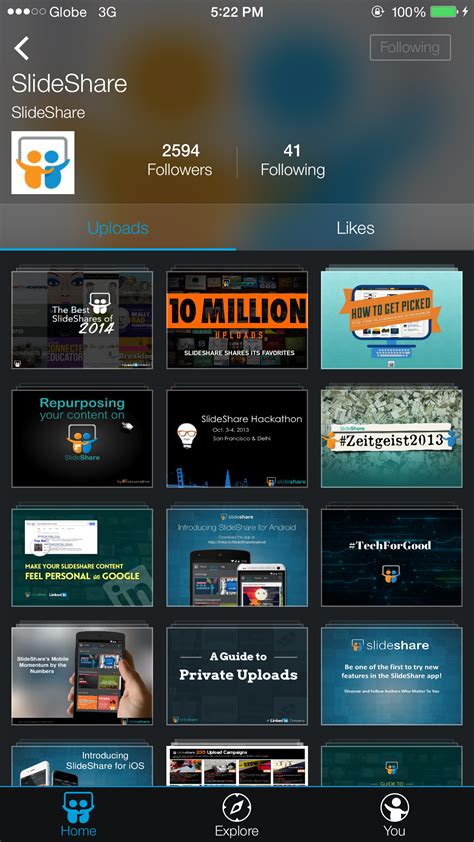 Linkedin Updates Slideshare Presentations App For Iphone With New