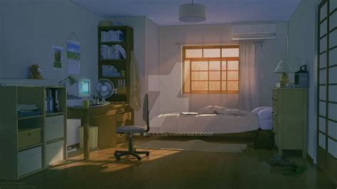 Anime Bedroom By ShiNasty Living Room Background Bedroom Drawing