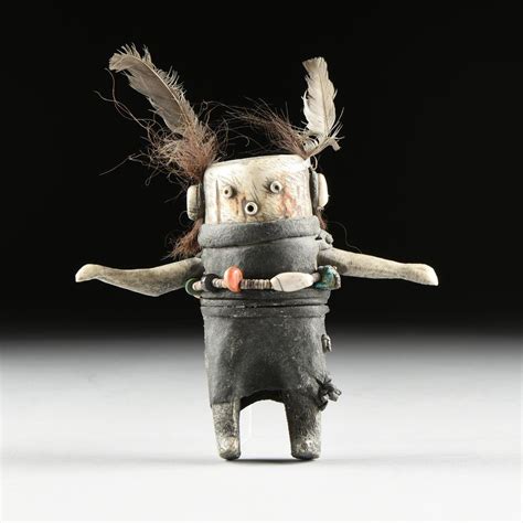 sold price a native american carved bone mudhead kachina doll attributed to the hopi tribe