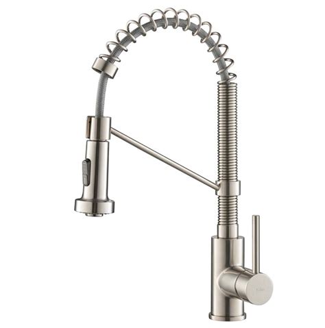 Kingo home brushed nickel faucet is an elegant kitchen faucet that comes with pull out sprayer. Best Industrial-Style Kitchen Faucet Reviews (2019): Our ...