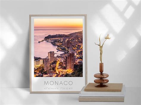 Monaco Poster Print Monaco City Print Wall Prints Wall Etsy Uk
