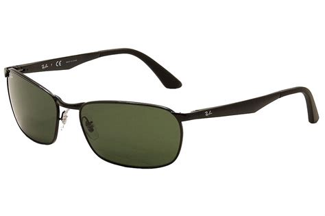 ray ban rb3534 002 men s rayban sunglasses black green mirror lenses 59mm