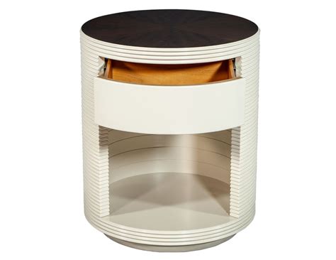 Round Drum Side Table With Starburst Top Carrocel Fine Furniture