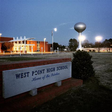 The Full Moon Over West Point High School Westpoint Va Virginia