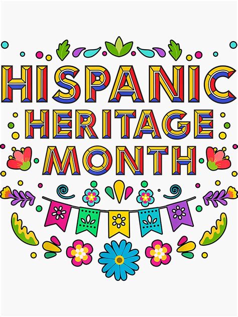 National Hispanic Heritage Month Sticker For Sale By Alvashop