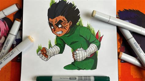 Drawing Rock Lee From Naruto Speed Drawing How To Draw Rock Lee