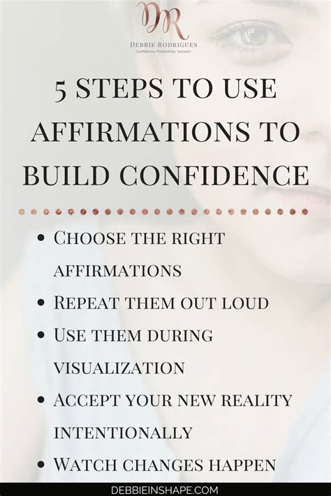 30 Affirmations To Build Confidence And Overcome Fear Debbie Rodrigues