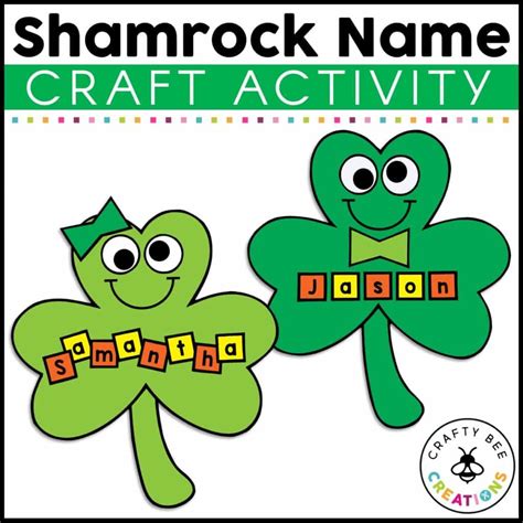 Shamrock Name Craft Activity Crafty Bee Creations