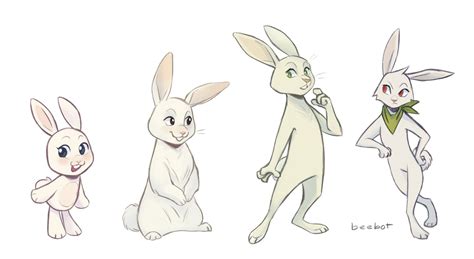 ArtStation Rabbit Stylization Experiments Melis Çemberci Character illustration Rabbit