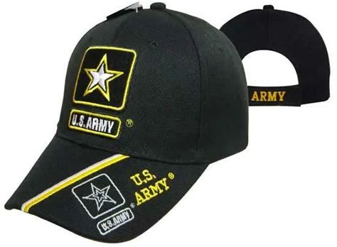 Us Army Strong Licensed Seal Military Logo Star Black Hat Cap 1088