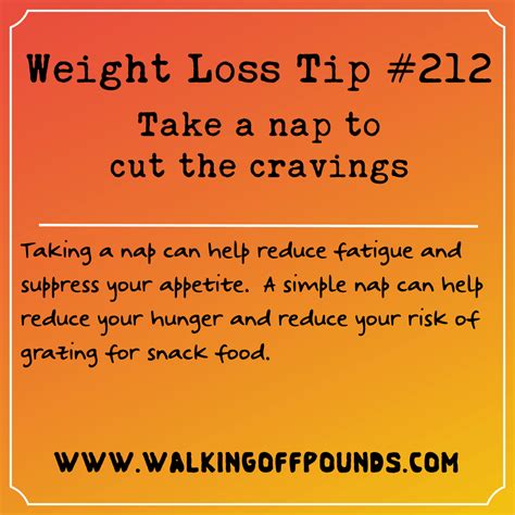 Weight Loss Tip Take A Nap To Cut The Cravings Walking Off Pounds