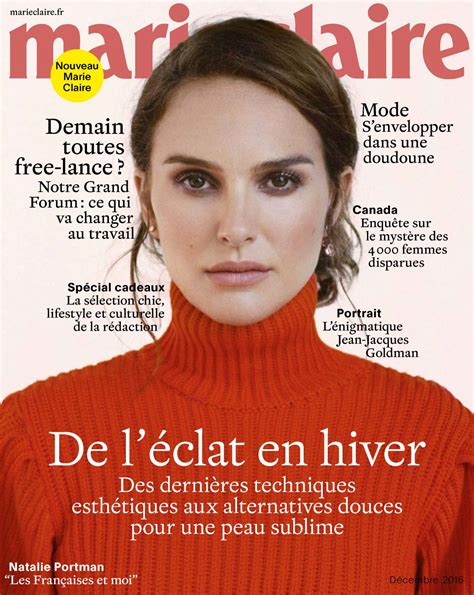 Natalie Portman Marie Claire Magazine France December 2016 Issue