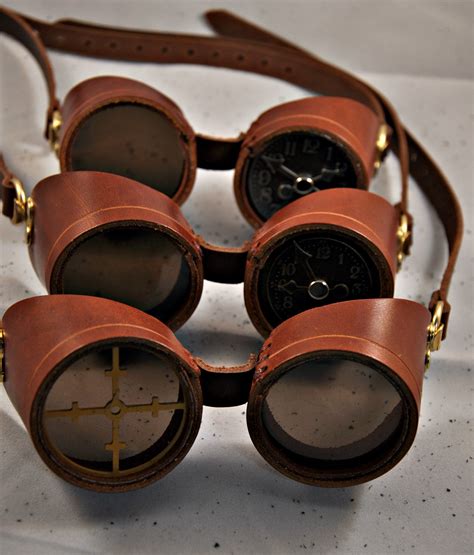 Bullseye Steampunk Goggles Detroit Leather Company